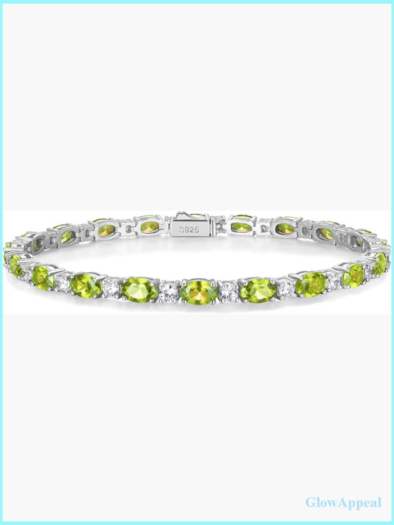7" Tennis Bracelet 925 Sterling Silver 14k Gold Plated 4mm Cz Gemstone